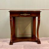Console in flamed mahogany from empire 19th century