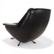 ESA 802 Black Leather Lounge Chair by Werner Langenfeld, 1970