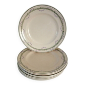8 flat plates Longwy model Loridan circa 1900