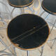 Six industrial bar stools
