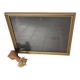 Golden frame with purple floral patterns