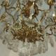 Cage chandelier with 6 light arms and crystal dagger, late 19th century
