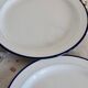 4 vintage Italian blue and white porcelain Nueva Fontebasso dinner plates