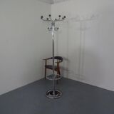 French chrome-plated steel tubular coat rack, 1940s
