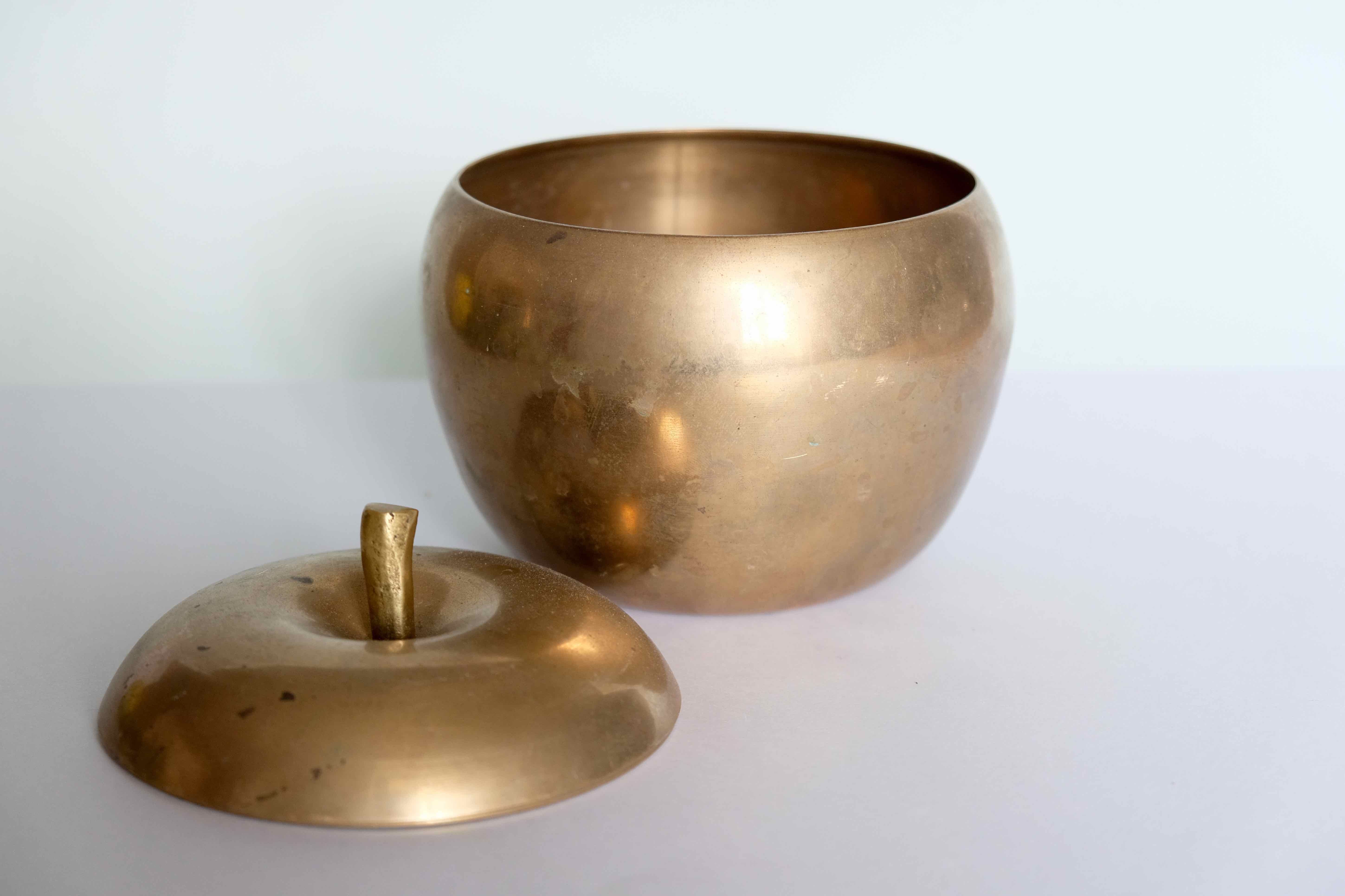 Box brass apple vintage 1960/70