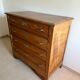 4-drawer chest in raw wood and chrome - art deco style