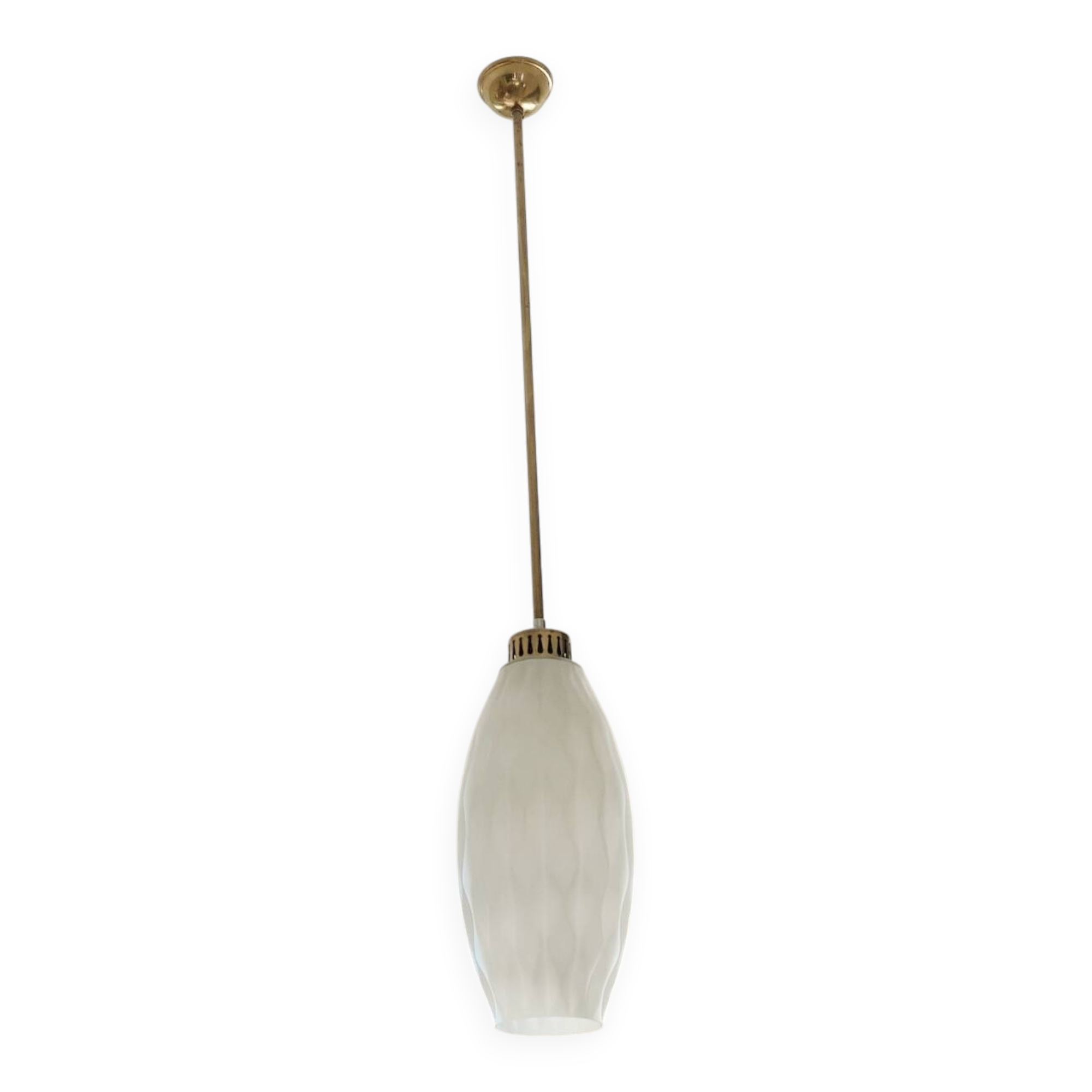 Graphic Italian opaline pendant light