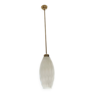 Graphic Italian opaline pendant light