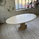 Travertine dining table 1970 Italy Tobia Scarpa