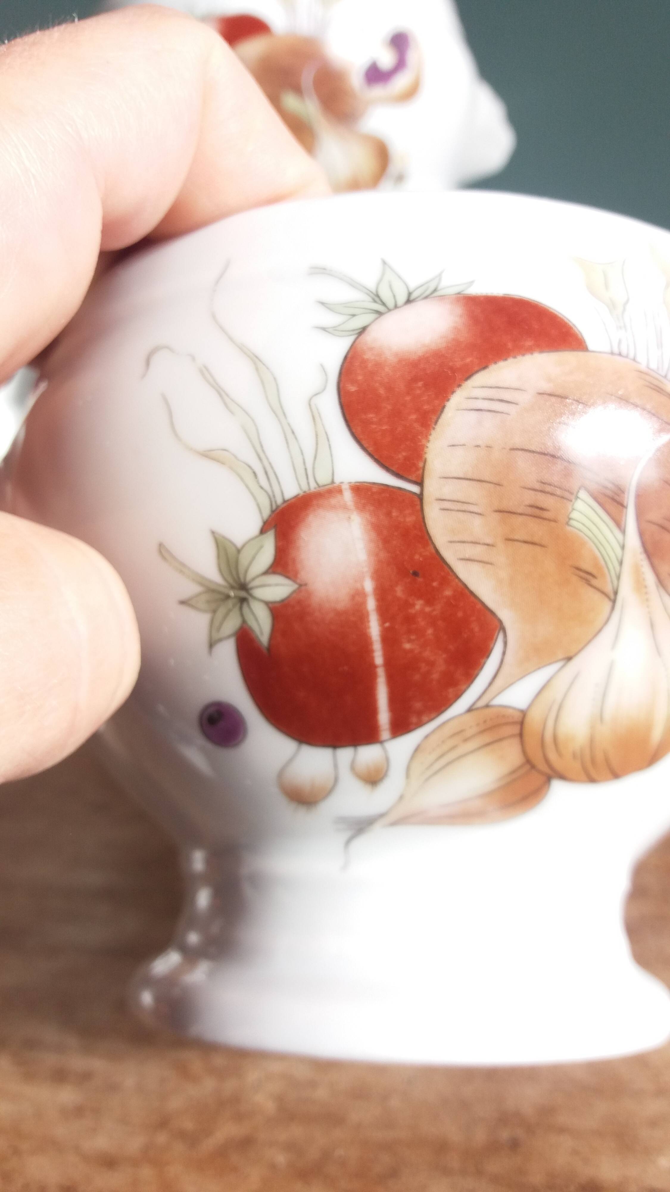 Pyrolux Lourioux porcelain soup bowls