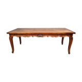 Louis XV community table in solid walnut around 1880-1900