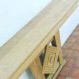 Console en chene blanchi style art deco