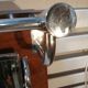 Art Deco wall rack - wood and chrome - vintage
