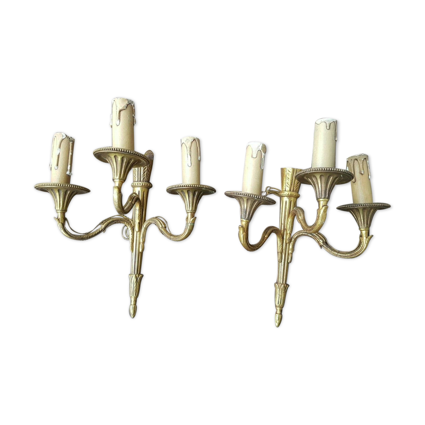 Antique bronze wall sconces