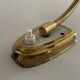 Pair of grey metal and brass wall lights, 1960s, Germany