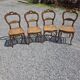 4 chaises style Louis XV en merisier