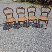 4 chaises style Louis XV en merisier