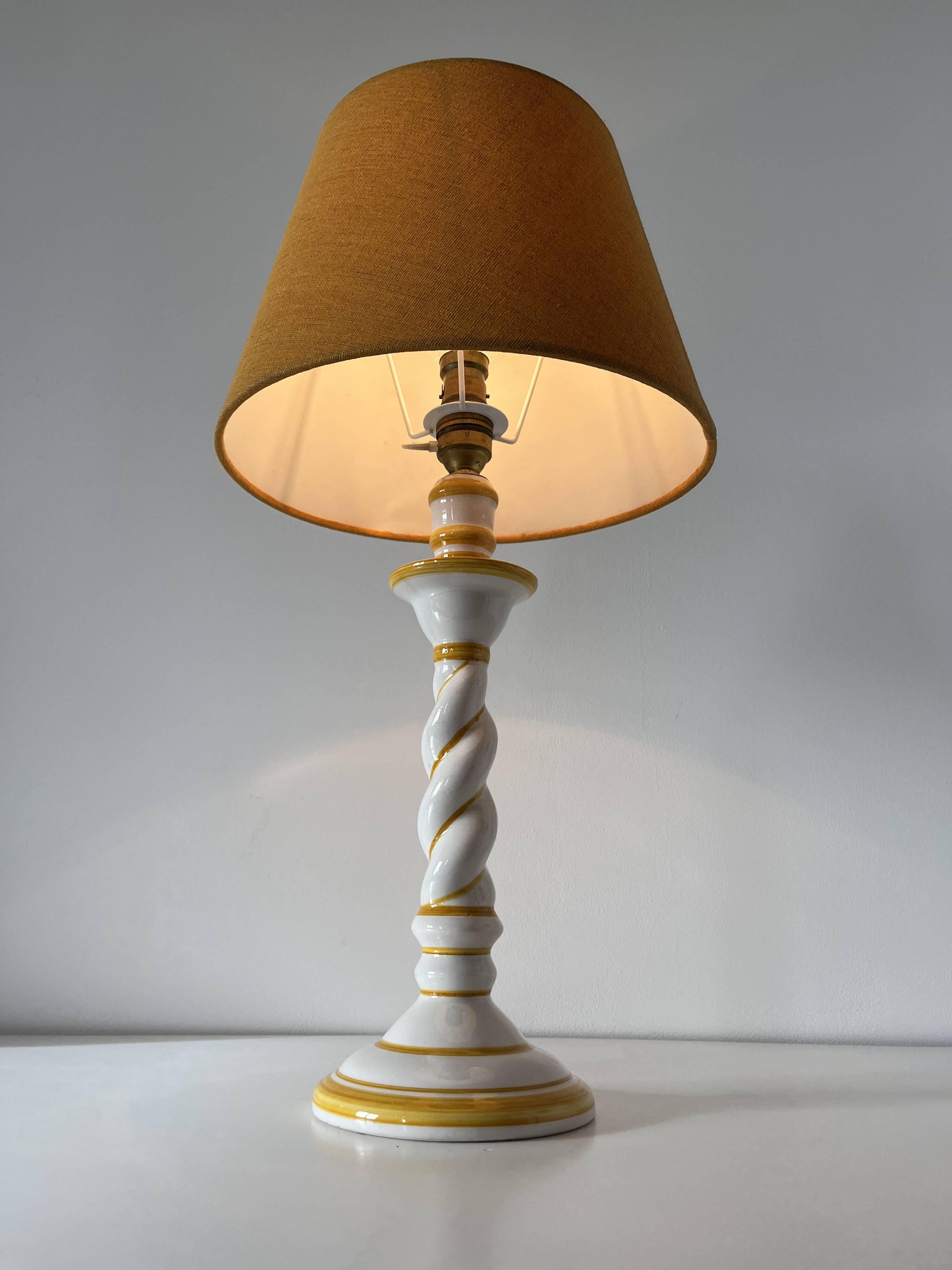 Twisted ceramic lamp 1970