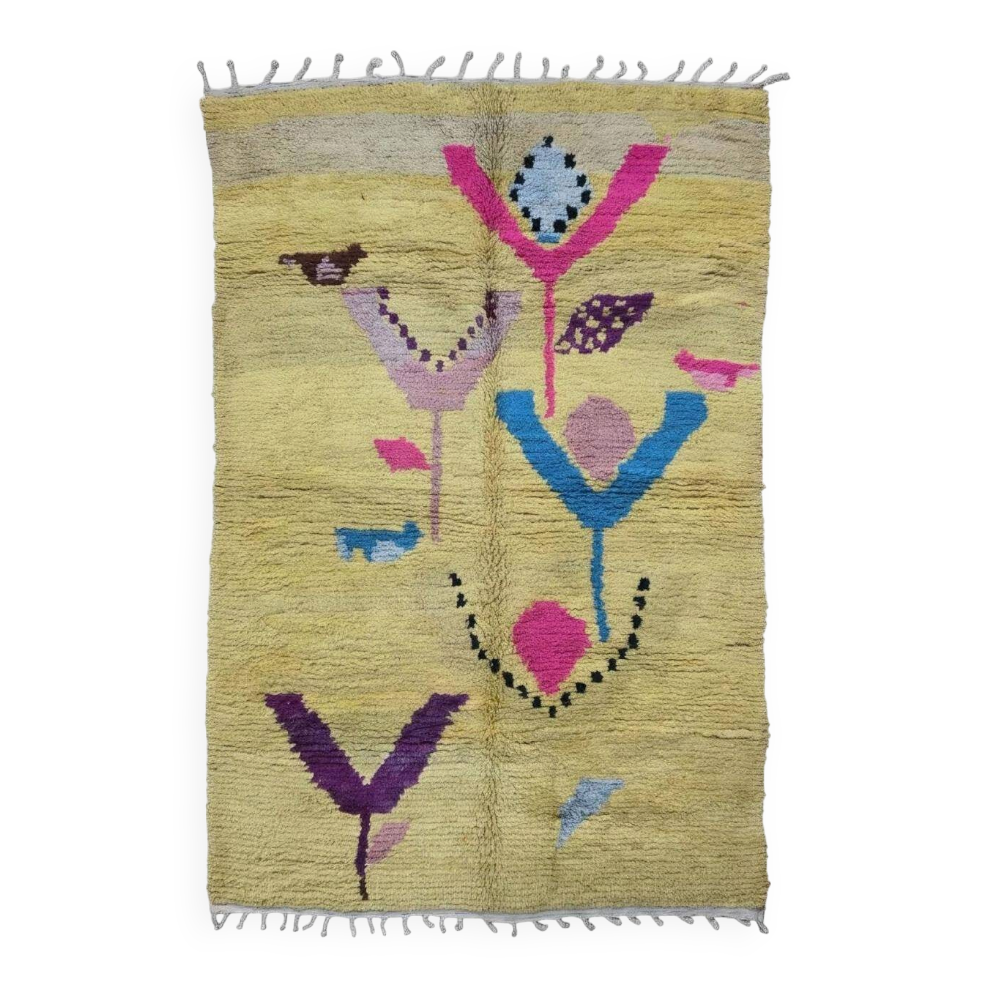 Contemporary Yellow Rug - 306 x 206 cm