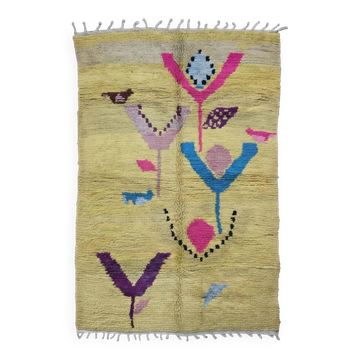 Tapis Jaune Contemporain - 306 x 206 cm