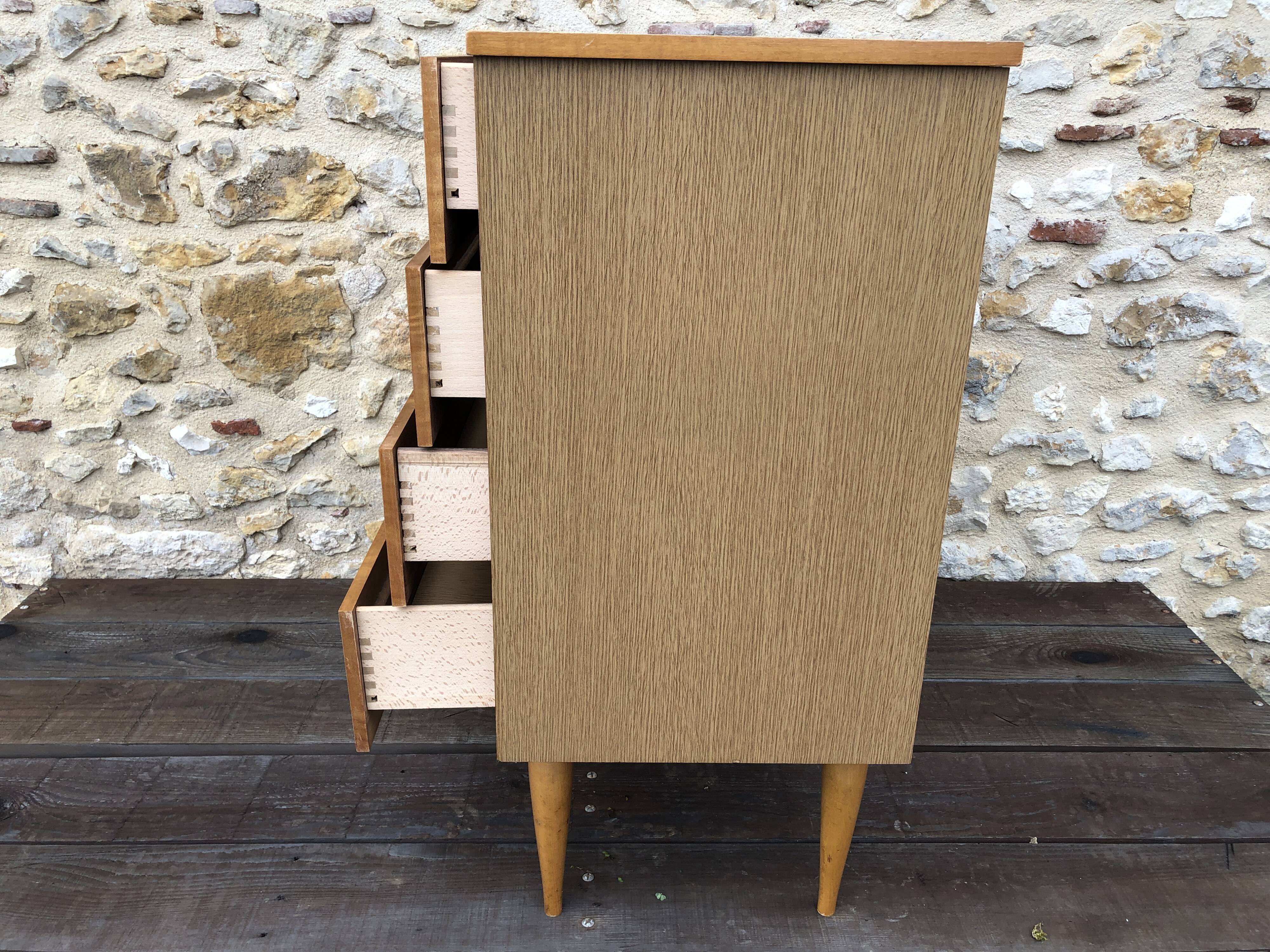 Vintage dresesr 4 drawers 60/70