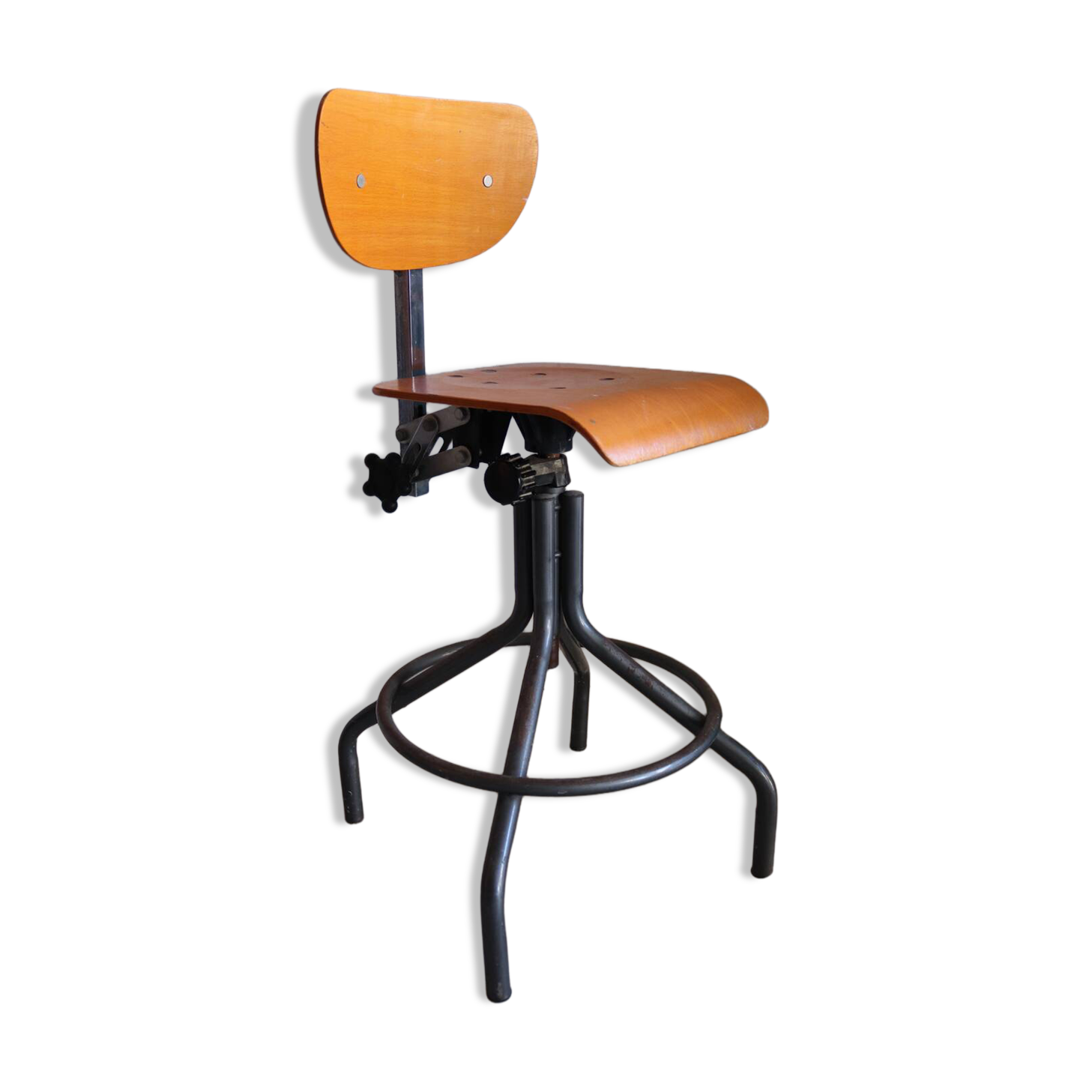 Adjustable industrial architect's workshop chair – 1960s