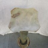 Sellette alabaster column and gold metal