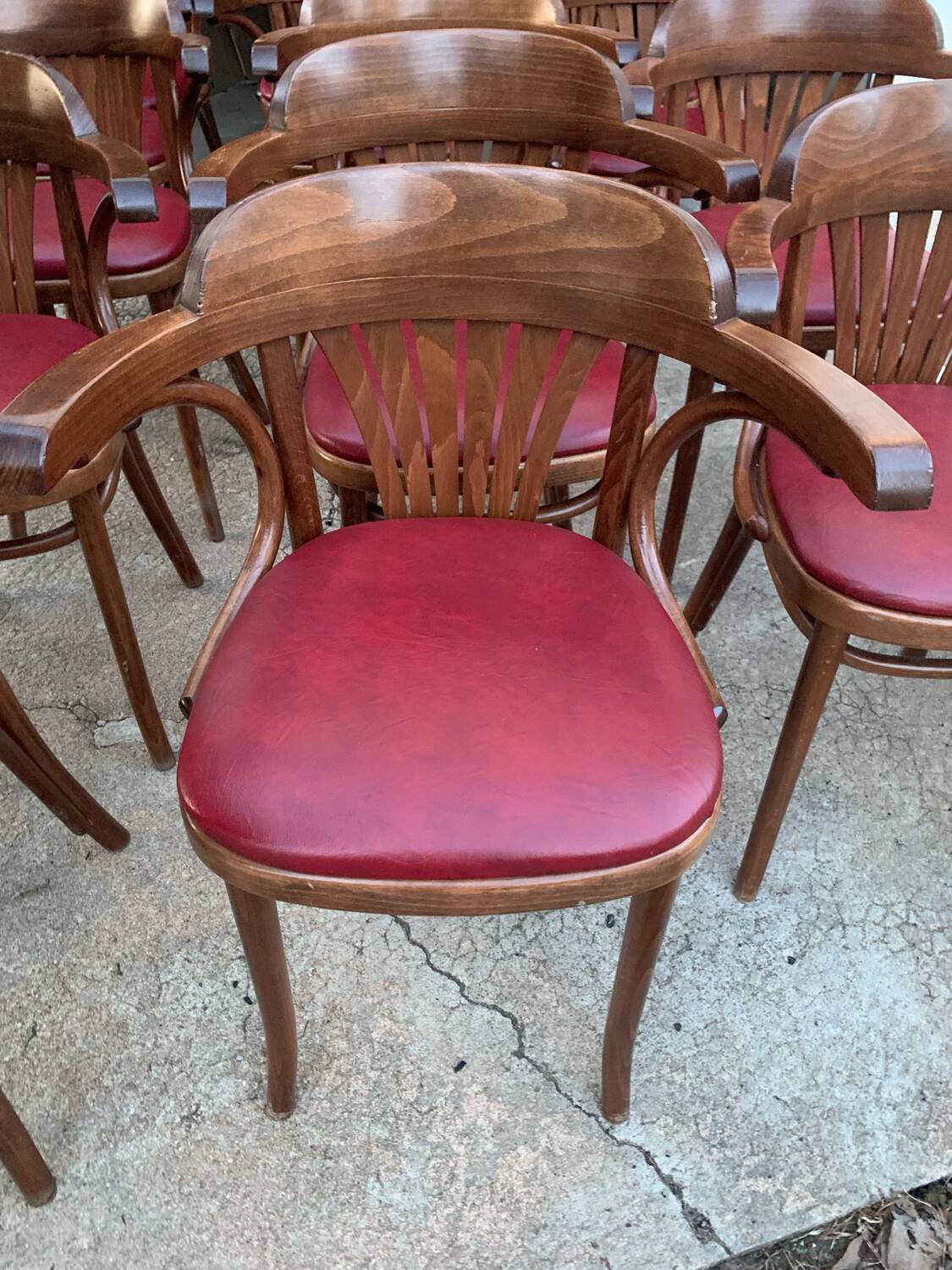 Set of bistro armchairs (14 armchairs)