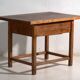 Table de cuisine ancienne en bois massif – Europe centrale, vers 1920