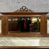Sideboard in a row Louis XVI half-moon walnut around 1850