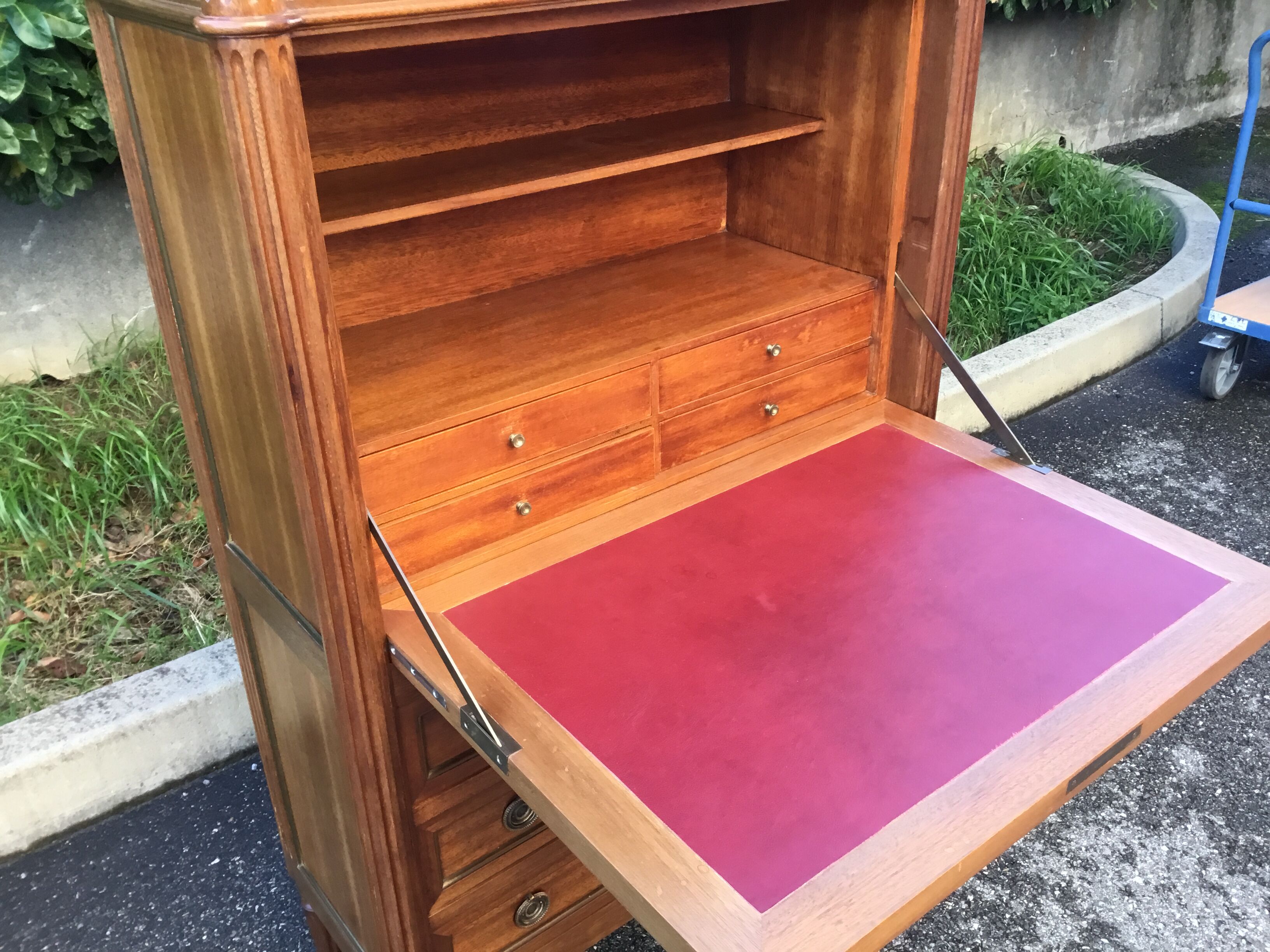 Mahogany secretary Louis XVI style