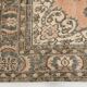 Tapis persan vintage saumon et ivoire, médaillon floral noué main,182x284Cm
