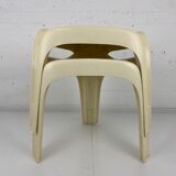 ALEXANDER BEGGE for CASALA - Tripod stool in white plastic.