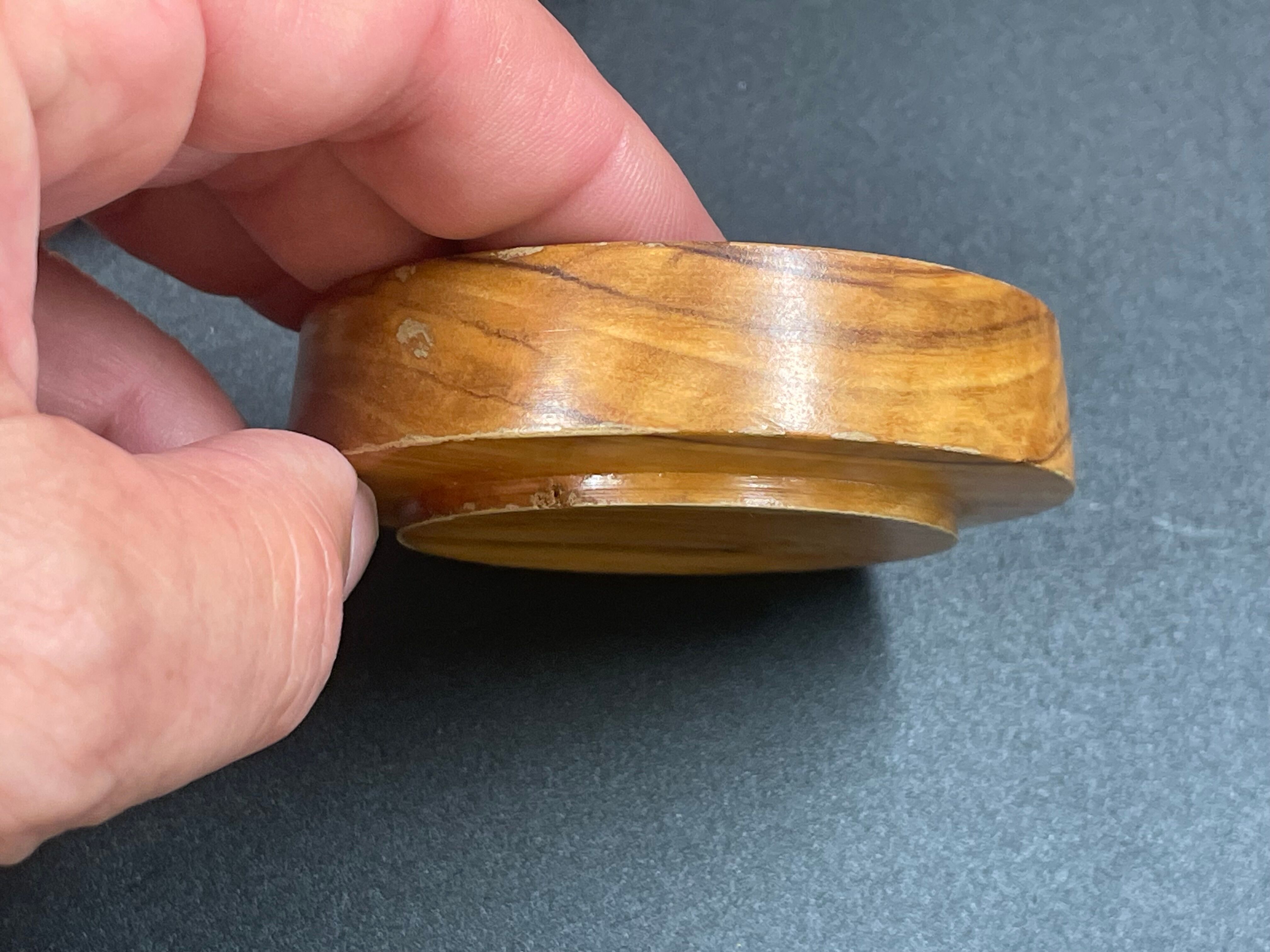Serving tray, vintage olive wood servant