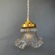 Baladeuse tulipe vintage XL en verre transparent