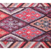 Vintage Turkish Oushak Handmade Wool Cotton Pink Runner Rug 80x317
