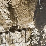 Old photography stereo, stereograph, luxury albumine 1903 Gorge d'Infurnilllo, Peru