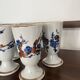 Set of 5 blue stoneware mazagrans "cherry blossom".