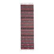 1970s Turkish Oushak Handmade Wool Cotton Red Runner Rug 74x338