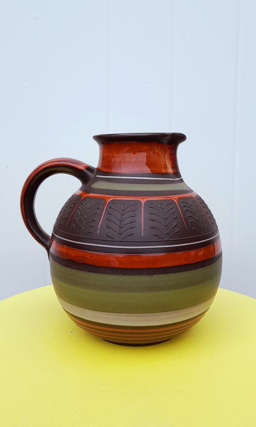 Scandinavian ceramic pitcher kmk
