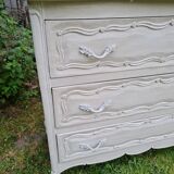 large patinated chest of drawers 3 drawers old style