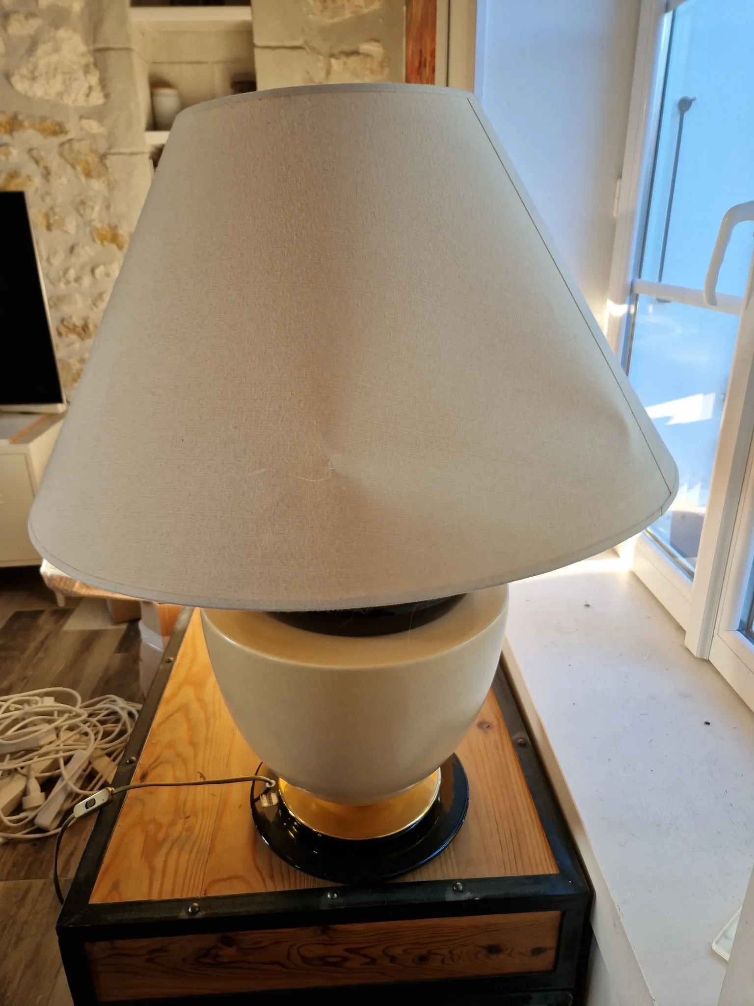 Set of 2 drimmer lamps hollywood regency