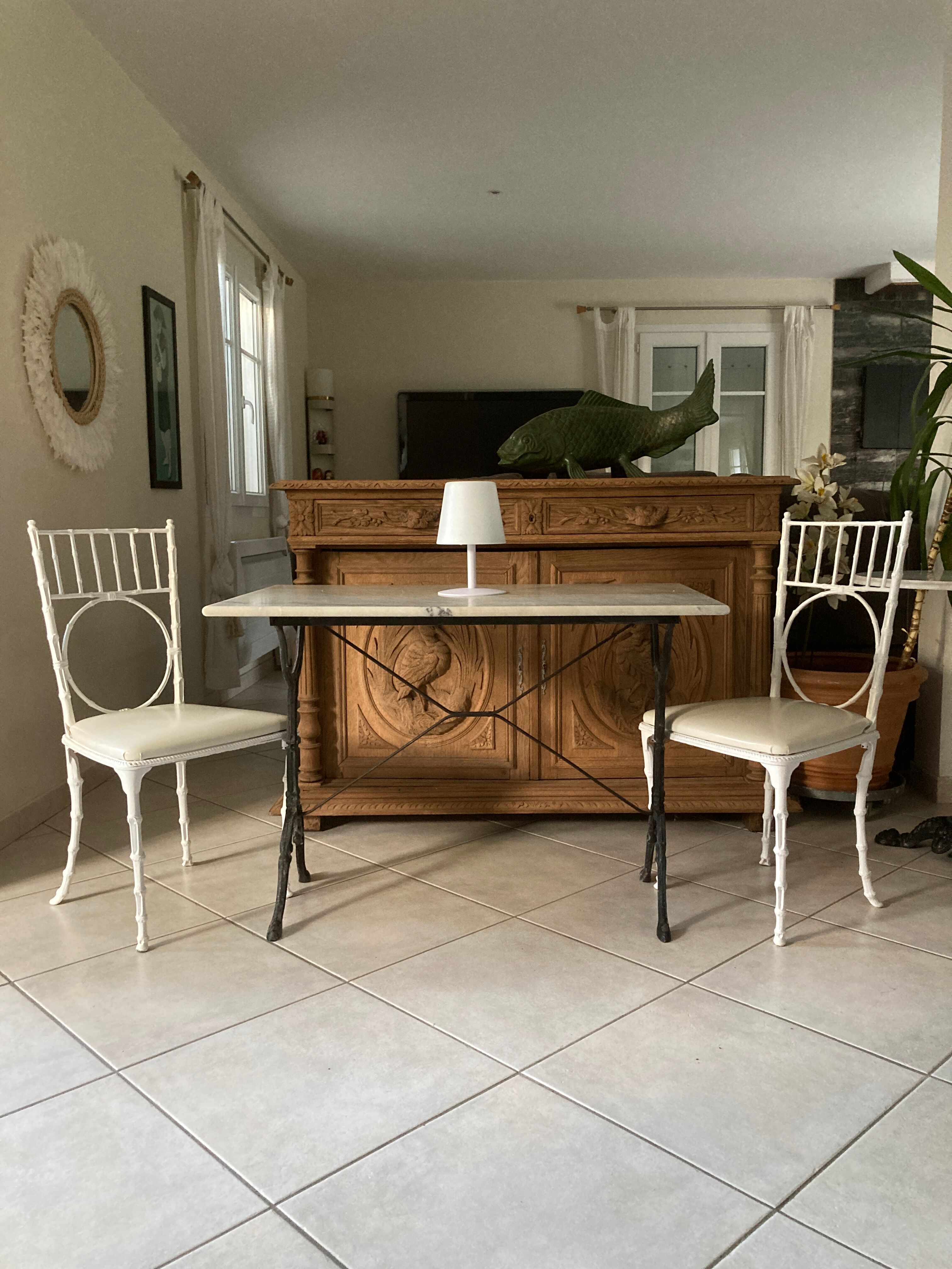 Marble bistro table