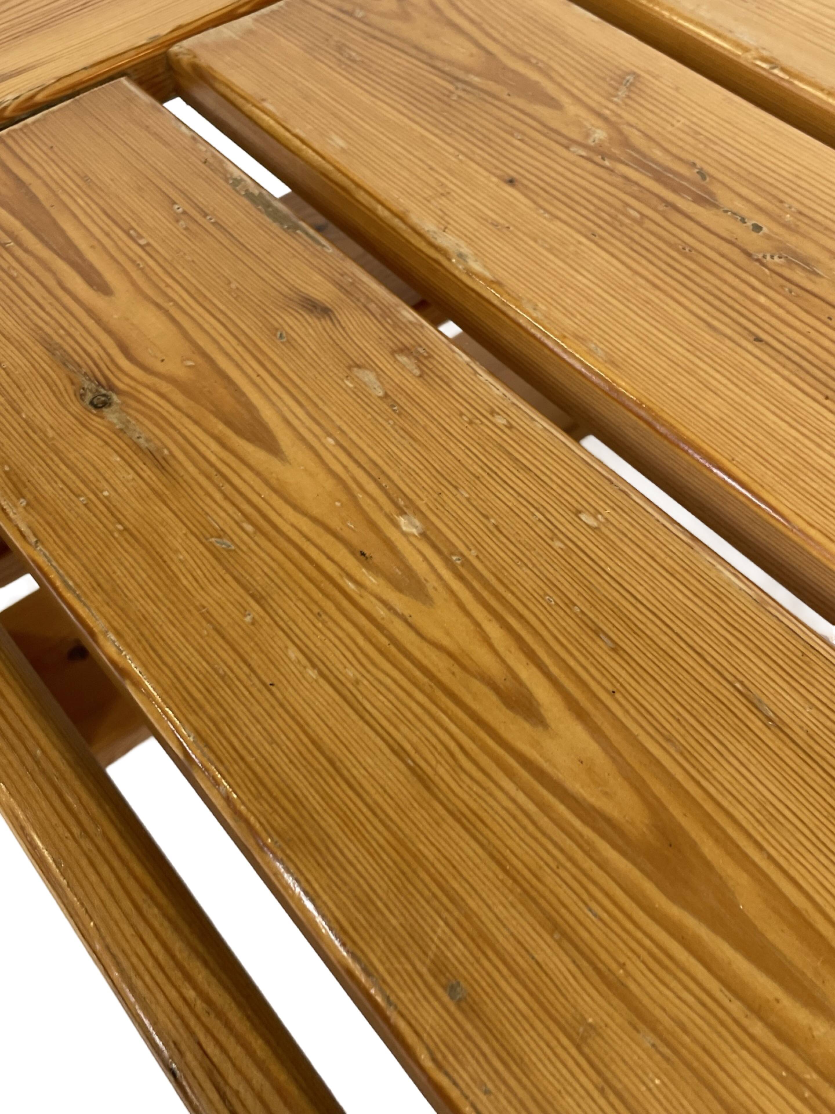 Vintage Coffee Table Pine Wood Design 1970s Coffee Table