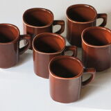 6 espresso cups from Sarreguemines France