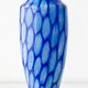 Bohemian Blue Art Glass Table Lamp, Czechoslovakia, circa 1920s