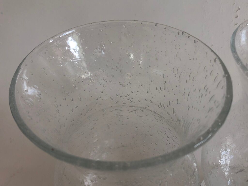 Set of 2 Biot glass photophores