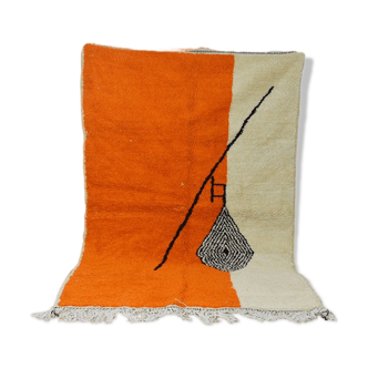 Orange berber carpet 248 x 152 cm