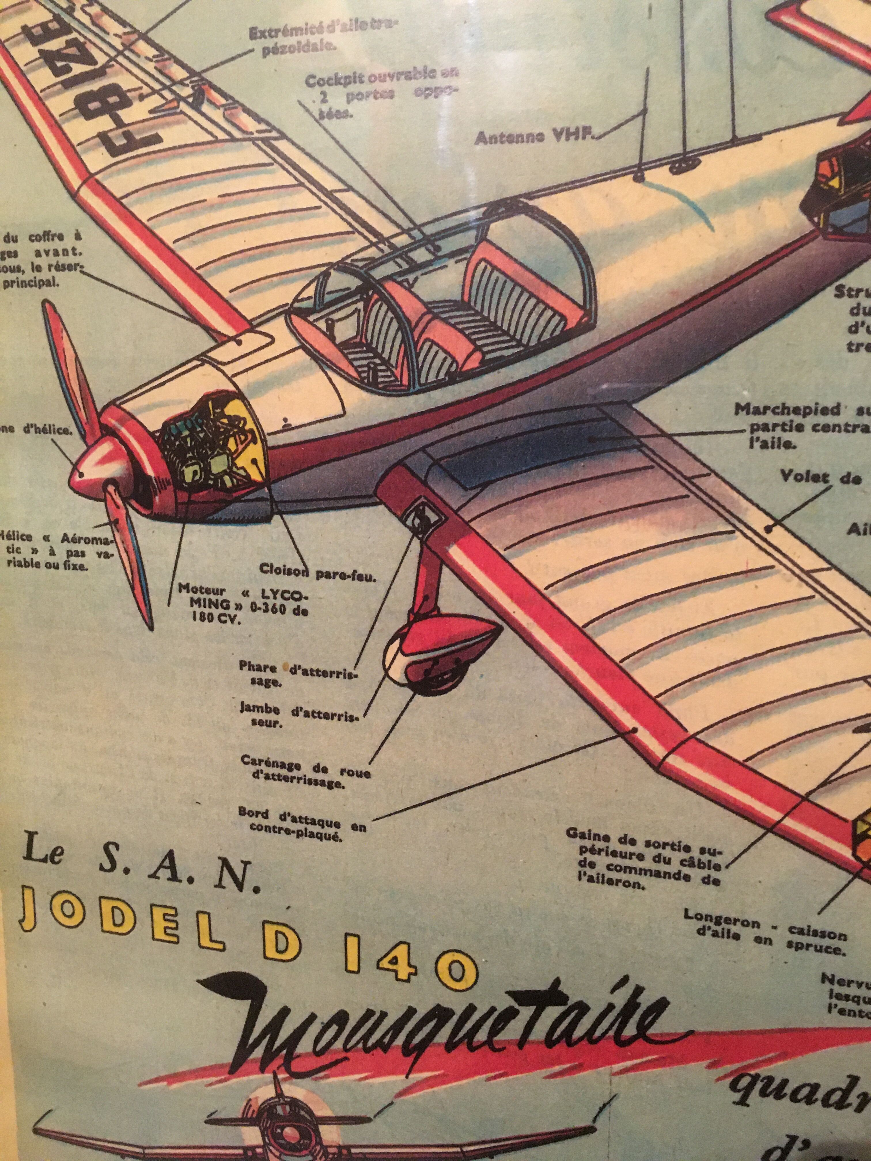 Aircraft Jodel D140 framed