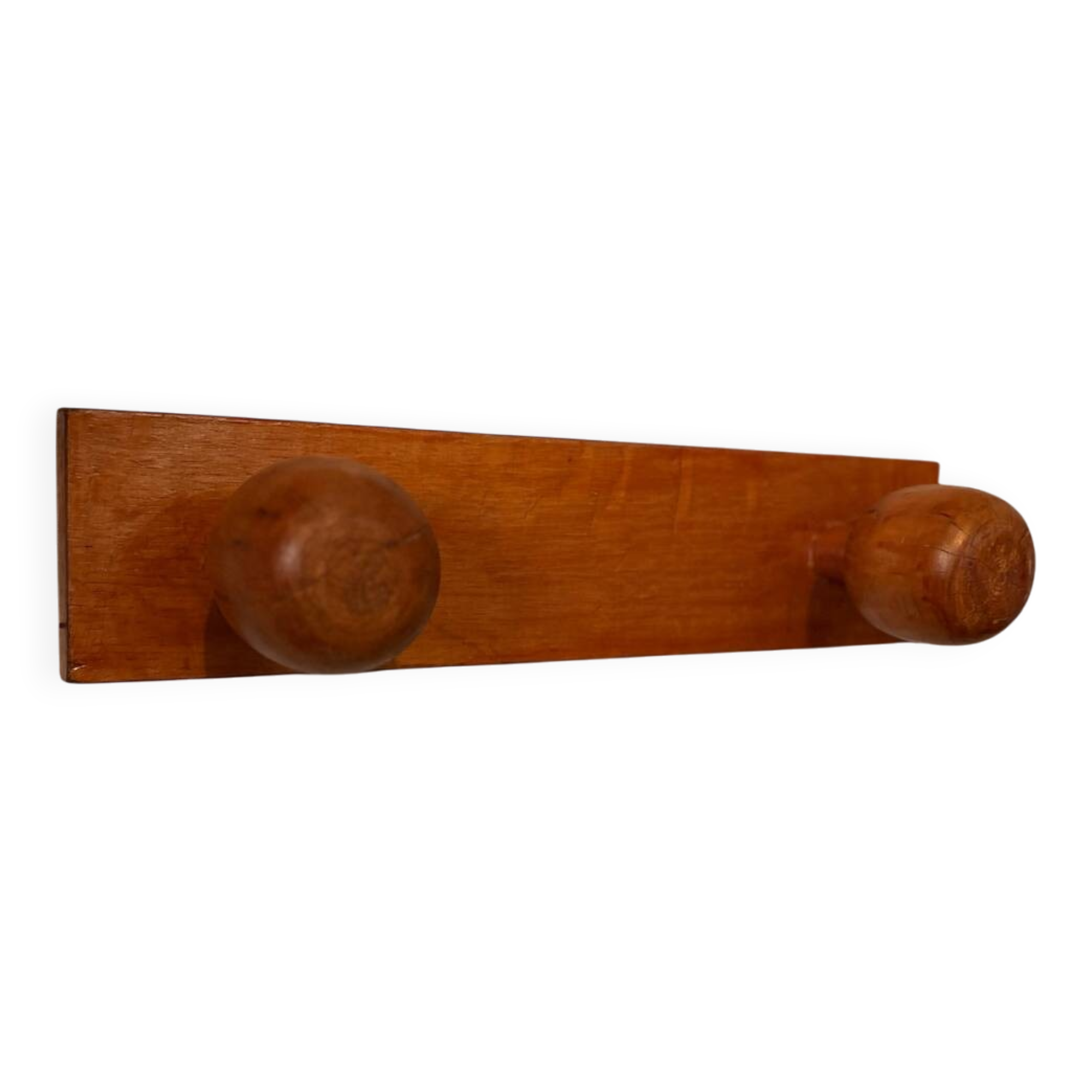 1950s wooden coat hook in red